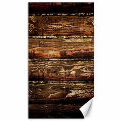 Dark Stained Wood Wall Canvas 40  X 72   by trendistuff