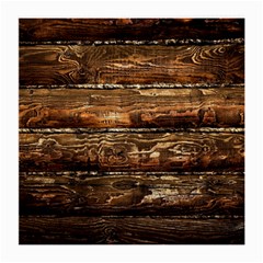 Dark Stained Wood Wall Medium Glasses Cloth