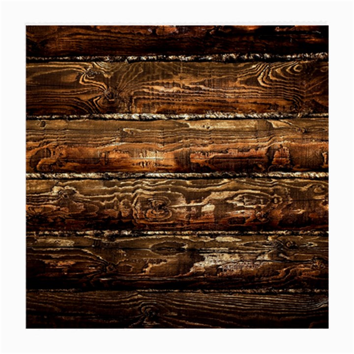 DARK STAINED WOOD WALL Medium Glasses Cloth (2-Side)