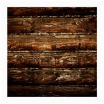 DARK STAINED WOOD WALL Medium Glasses Cloth (2-Side) Back