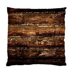 Dark Stained Wood Wall Standard Cushion Case (one Side)  by trendistuff