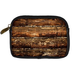 Dark Stained Wood Wall Digital Camera Cases by trendistuff