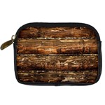 DARK STAINED WOOD WALL Digital Camera Cases Front