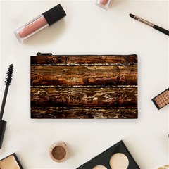 Dark Stained Wood Wall Cosmetic Bag (small)  by trendistuff