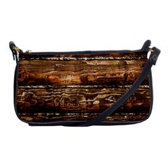 Dark Stained Wood Wall Shoulder Clutch Bags by trendistuff