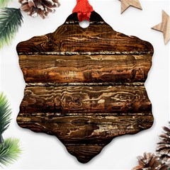 Dark Stained Wood Wall Ornament (snowflake) 