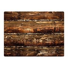 Dark Stained Wood Wall Double Sided Flano Blanket (mini) 