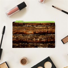 Dark Stained Wood Wall Cosmetic Bag (xs)