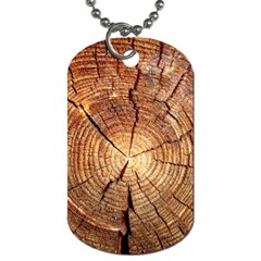 Cross Section Of An Old Tree Dog Tag (one Side) by trendistuff