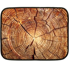 Cross Section Of An Old Tree Double Sided Fleece Blanket (mini) 