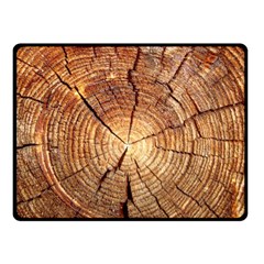 Cross Section Of An Old Tree Double Sided Fleece Blanket (small) 