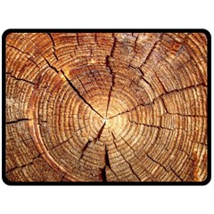 Cross Section Of An Old Tree Double Sided Fleece Blanket (large) 