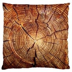 Cross Section Of An Old Tree Large Flano Cushion Cases (two Sides)  by trendistuff