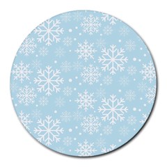 Frosty Round Mousepads