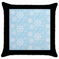 Frosty Throw Pillow Cases (black)