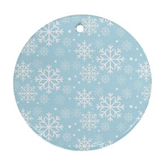 Frosty Round Ornament (two Sides) 