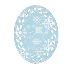 Frosty Oval Filigree Ornament (2-side) 