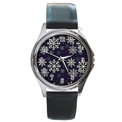 Snowflake Round Metal Watches