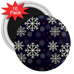 Snowflake 3  Magnets (10 Pack)  by Kathrinlegg