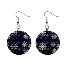 Snowflake Mini Button Earrings