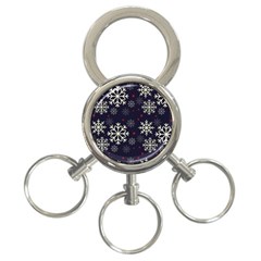 Snowflake 3-ring Key Chains