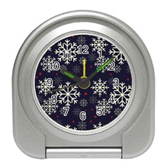 Snowflake Travel Alarm Clocks by Kathrinlegg