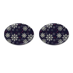 Snowflake Cufflinks (oval)