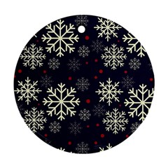 Snowflake Round Ornament (two Sides) 