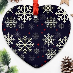 Snowflake Heart Ornament (2 Sides) by Kathrinlegg