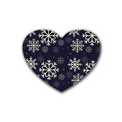 Snowflake Rubber Coaster (heart) 