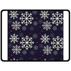 Snowflake Fleece Blanket (large)  by Kathrinlegg