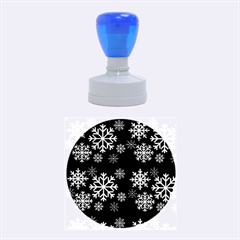 Snowflake Rubber Round Stamps (medium)