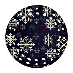 Snowflake Round Filigree Ornament (2side)