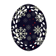 Snowflake Oval Filigree Ornament (2-side)  by Kathrinlegg