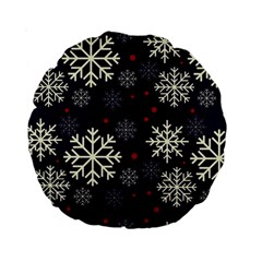 Snowflake Standard 15  Premium Round Cushions