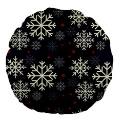 Snowflake Large 18  Premium Round Cushions