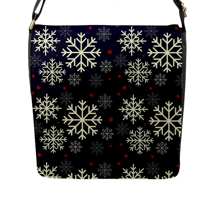 Snowflake Flap Messenger Bag (L) 