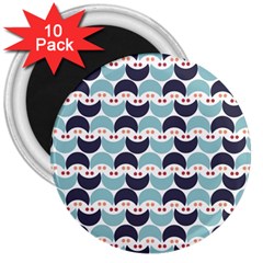 Moon Pattern 3  Magnets (10 Pack)  by Kathrinlegg