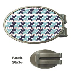 Moon Pattern Money Clips (oval) 