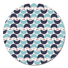 Moon Pattern Magnet 5  (round)