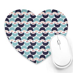 Moon Pattern Heart Mousepads by Kathrinlegg