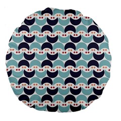 Moon Pattern Large 18  Premium Flano Round Cushions