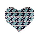 Moon Pattern Standard 16  Premium Flano Heart Shape Cushions Back