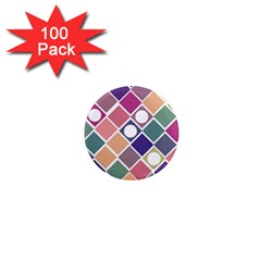 Dots And Squares 1  Mini Magnets (100 Pack) 