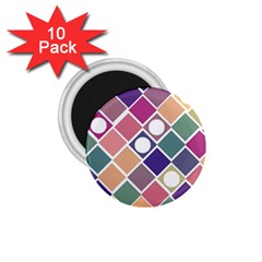 Dots And Squares 1 75  Magnets (10 Pack) 