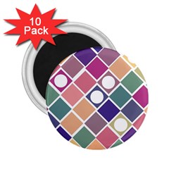 Dots And Squares 2 25  Magnets (10 Pack) 