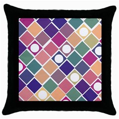 Dots And Squares Throw Pillow Cases (black)