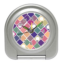 Dots And Squares Travel Alarm Clocks by Kathrinlegg