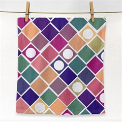 Dots And Squares Face Towel by Kathrinlegg