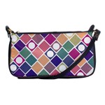 Dots and Squares Shoulder Clutch Bags Front